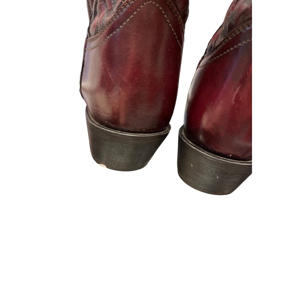 Laredo mens brown leather western mid calf boots sz 9.5D SKU 9947 - Picture 12 of 15